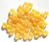 50 6x8mm Transparent Matte Topaz Melon Beads